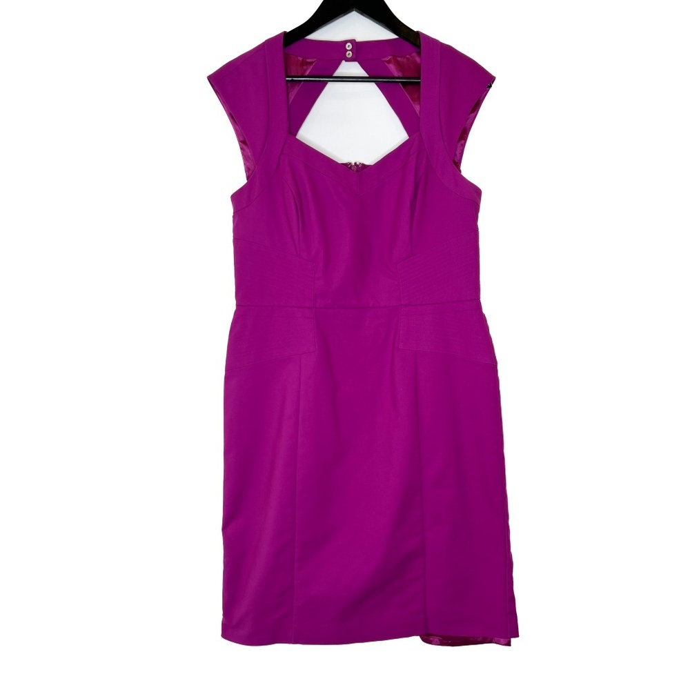 WHBM Dress Purple Cap Sleeve Sheath Dress